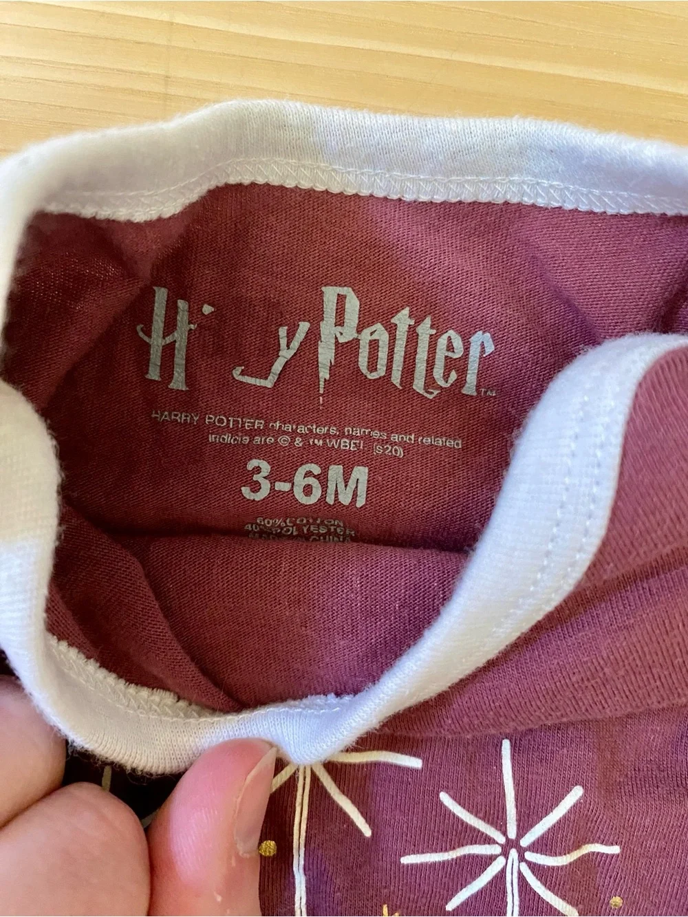 Harry Potter Baby Bodysuits Set of 2 Size 3-6 Months